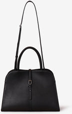 MONOROW Blanc Medium Bag - Black front view with strap