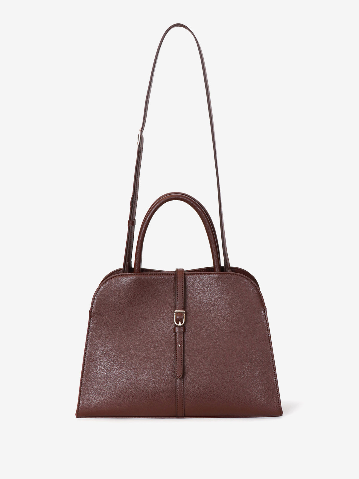 MONOROW Blanc Medium Bag - Burgundy Brown front view