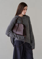 MONOROW Blanc Medium Bag - Burgundy Brown styled look 5