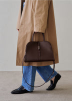 MONOROW Blanc Medium Bag - Burgundy Brown styled look 9