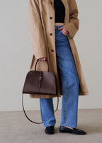 MONOROW Blanc Medium Bag - Burgundy Brown styled look 10