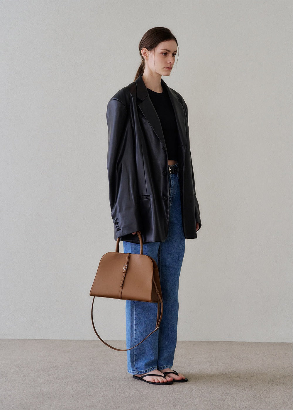 MONOROW Blanc Medium Bag - Camel styled look 2