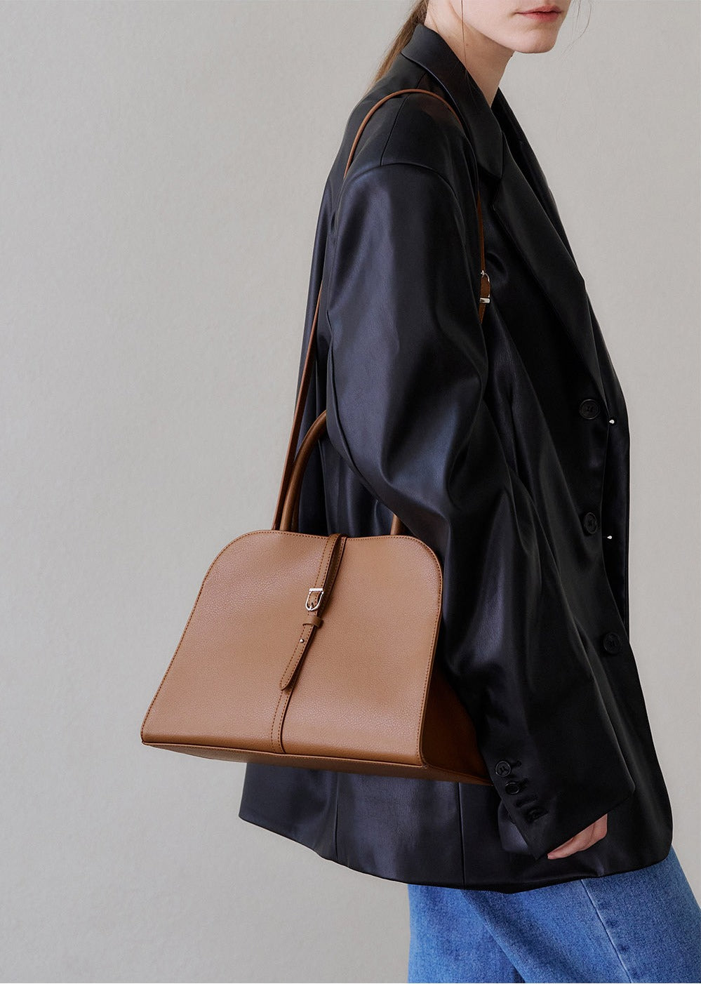 MONOROW Blanc Medium Bag - Camel styled look 6