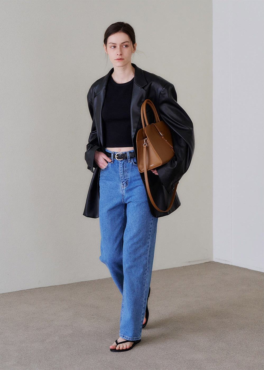 MONOROW Blanc Medium Bag - Camel styled look 8
