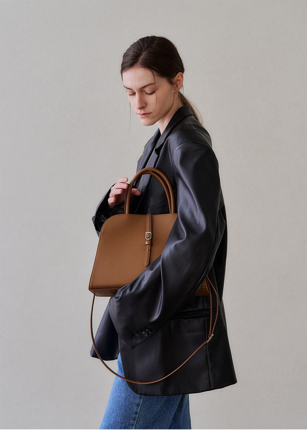 MONOROW Blanc Medium Bag - Camel styled look 9
