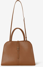 MONOROW Blanc Medium Bag - Camel front view with strap