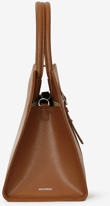 MONOROW Blanc Medium Bag - Camel side view