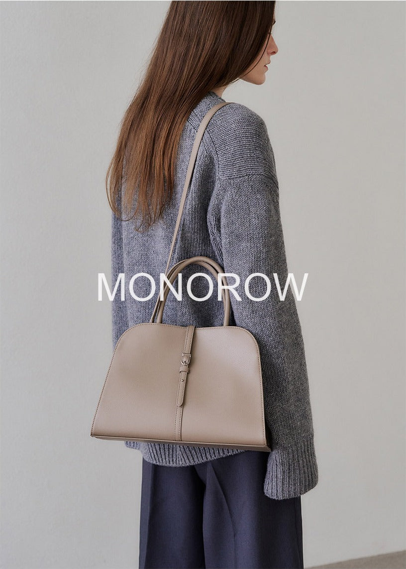 MONOROW Blanc Medium Bag - Etoupe styled look 1