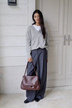 MONOROW Jude Bag - Burgundy styled look 3