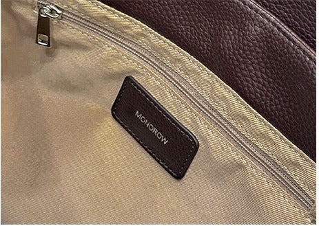 MONOROW Jude Bag - Burgundy interior pocket detail