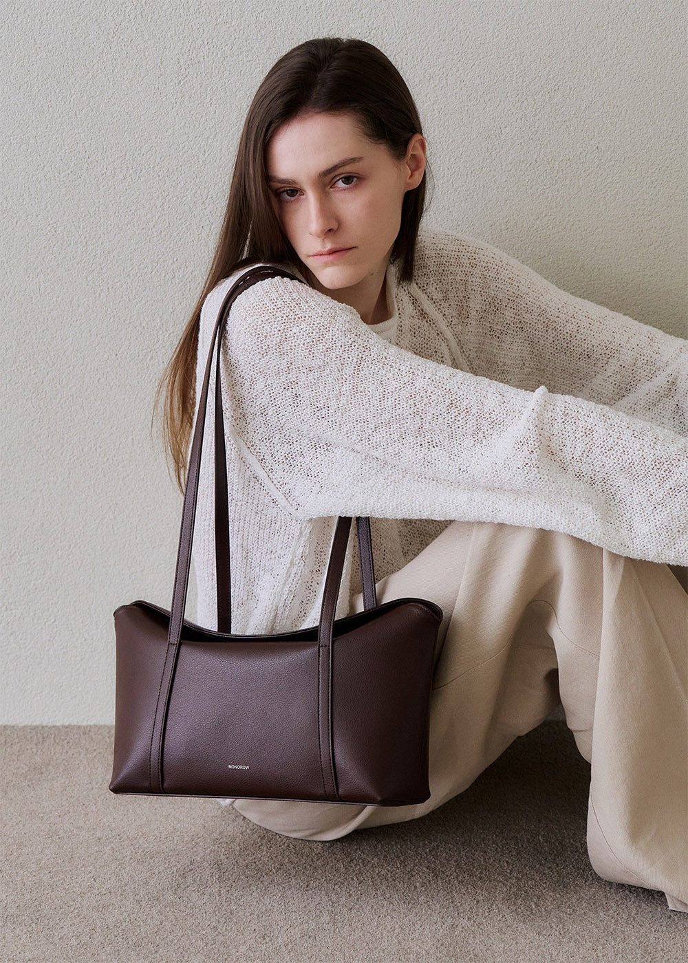 MONOROW Sara Bag - Burgundy Brown styled look 4