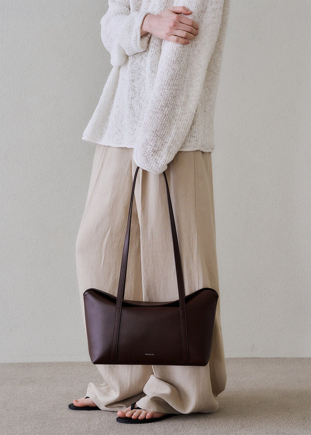 MONOROW Sara Bag - Burgundy Brown styled look 5
