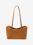 MONOROW Sara Bag - Suede Camel front view