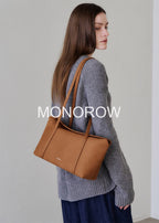 MONOROW Sara Bag - Suede Camel styled look 1