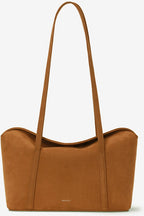 MONOROW Sara Bag - Suede Camel front view