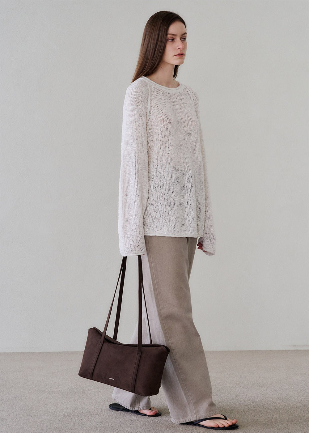 MONOROW Sara Bag - Suede Choco Brown styled look 4