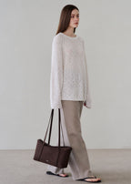 MONOROW Sara Bag - Suede Choco Brown styled look 4