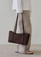 MONOROW Sara Bag - Suede Choco Brown styled look 5
