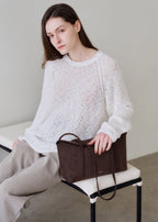 MONOROW Sara Bag - Suede Choco Brown styled look 6