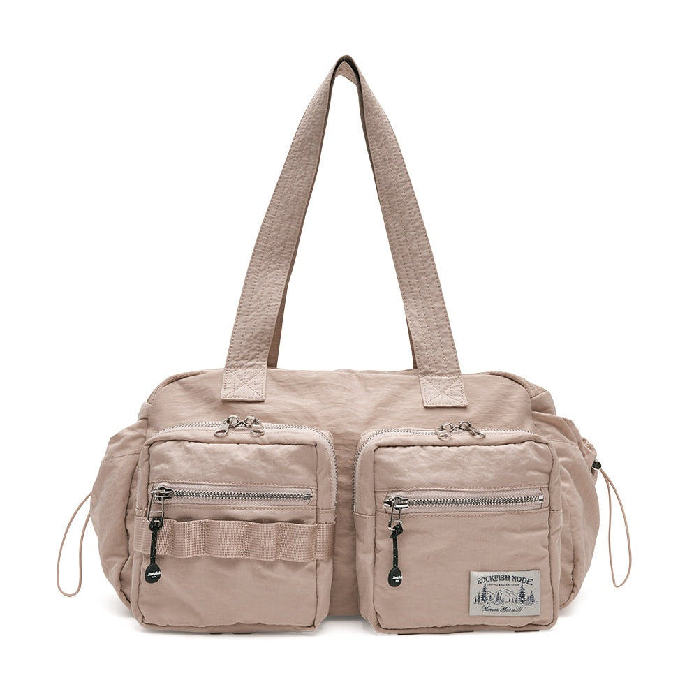 Rockfish Weatherwear NYLON BOWLING BAG Pink Beige front