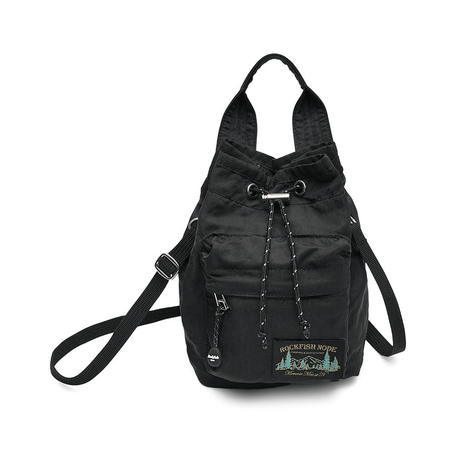 Rockfish Weatherwear Nylon Drawstring Mini Bag Black