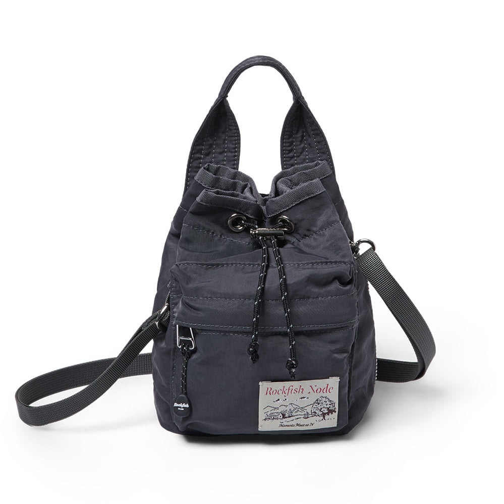 Rockfish Weatherwear Nylon Drawstring Mini Bag Charcoal