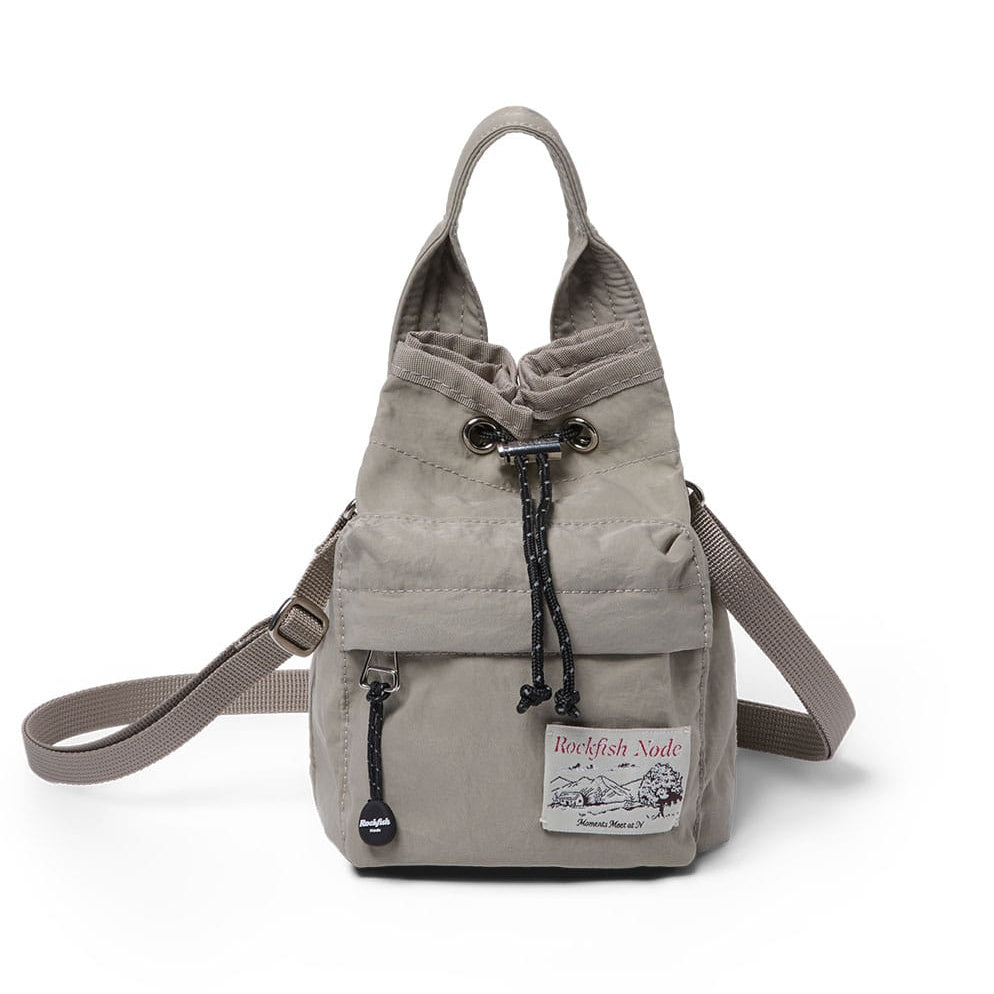 Rockfish Weatherwear Nylon Drawstring Mini Bag Light Khaki