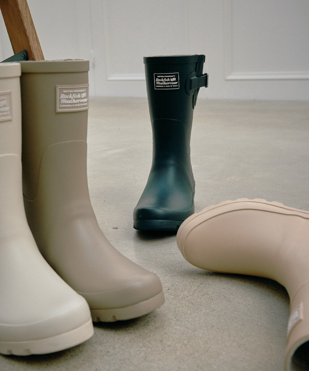 Rockfish Weatherwear NEW ORIGINAL RAIN BOOTS SHORT patch detail