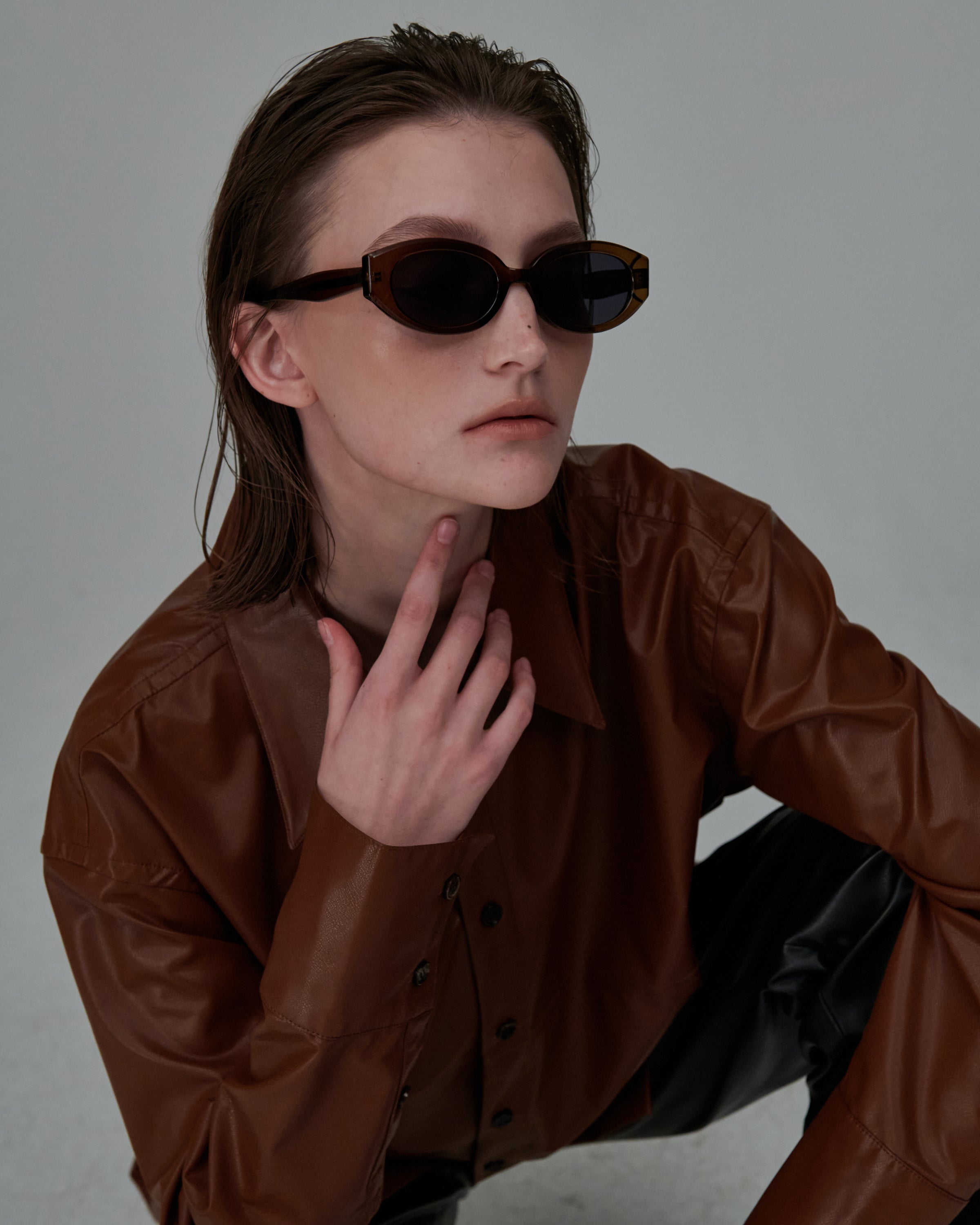 Blue Elephant RAFFIA Sunglasses - Brown crystal