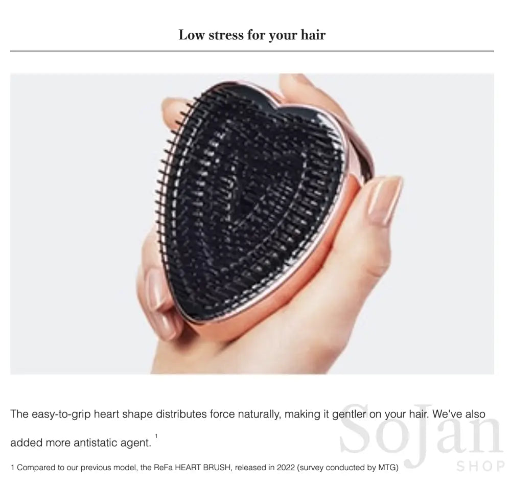 ReFa HEART BRUSH RAY - Hair Care > Hair Brushes