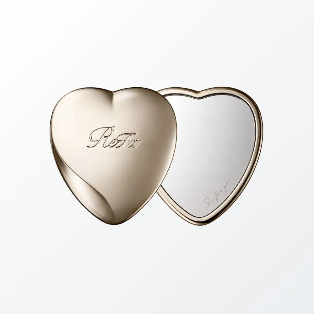 ReFa Heart Mirror Champagne Gold