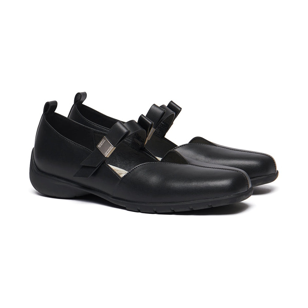 Rockfish Weatherwear X MINJUKIM Bliss Ribbon Sneakers Black, three-quarter view