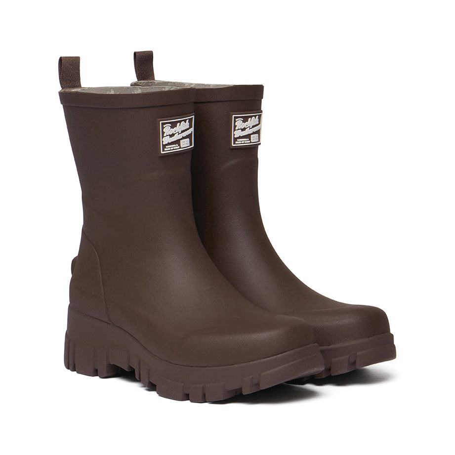 Rockfish Weatherwear PLATFORM RAIN BOOTS MIDDLE Brown