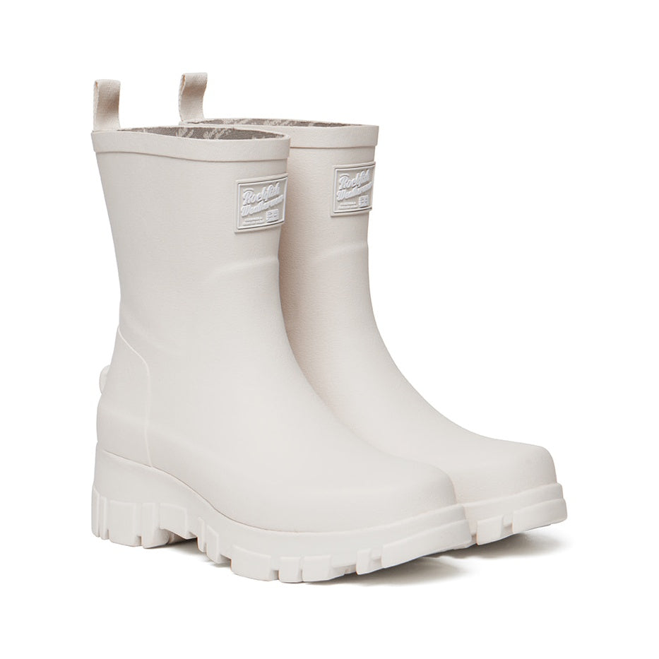Rockfish Weatherwear PLATFORM RAIN BOOTS MIDDLE Cream