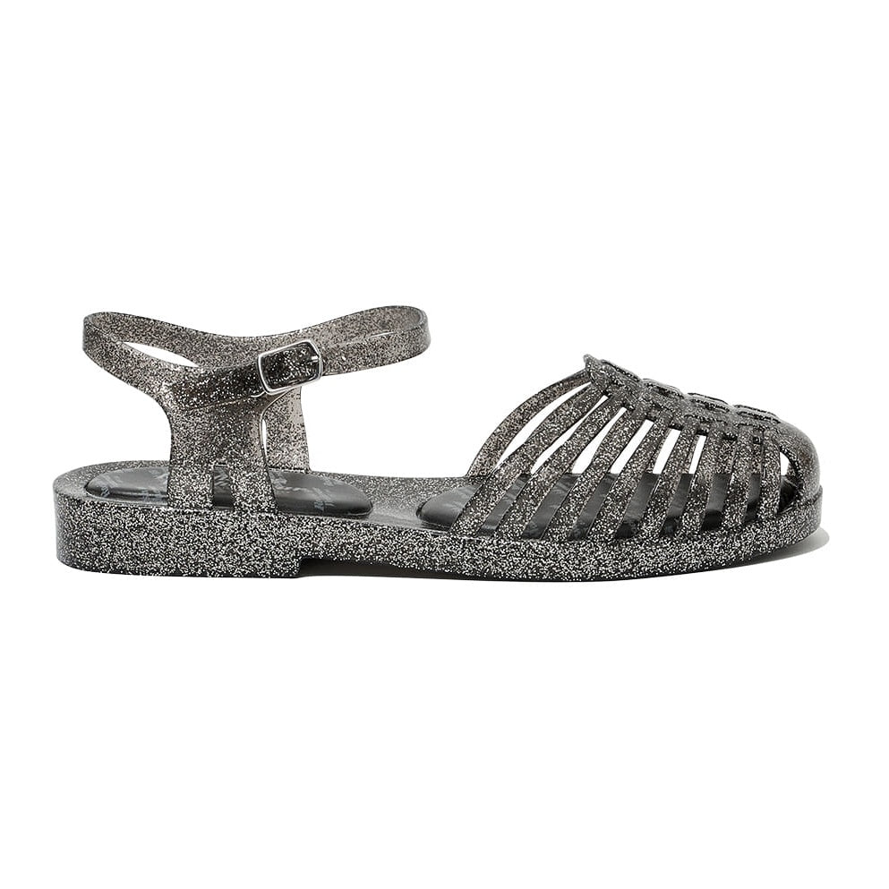 Rockfish Weatherwear GLAIR STRAPPY SANDALS(GLITTER) Glitter Black side view