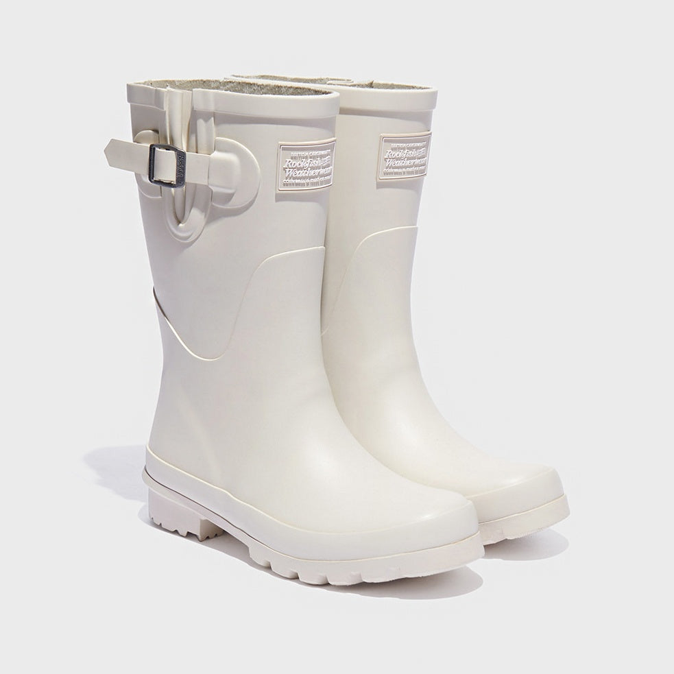 Rockfish Weatherwear NEW ORIGINAL RAIN BOOTS SHORT Ivory pair