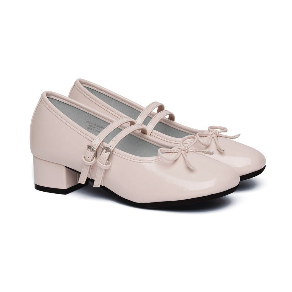Rockfish Weatherwear Square Toe Two Strap Maryjanes 4cm Pink
