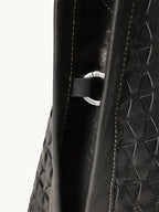 Songmont Small Lattice Tote Onyx - handle ring detail