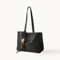 Songmont Small Lattice Tote Onyx - front view