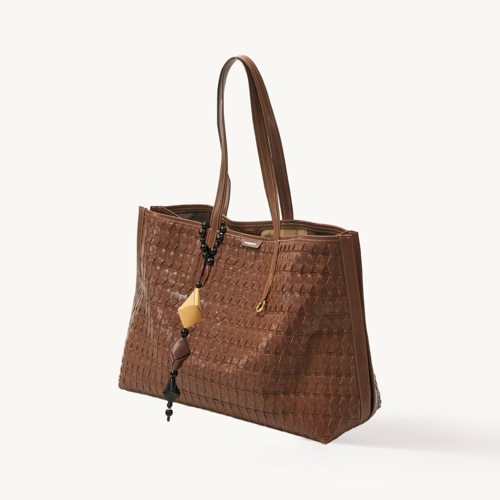 Songmont Small Lattice Tote Sandal - front view