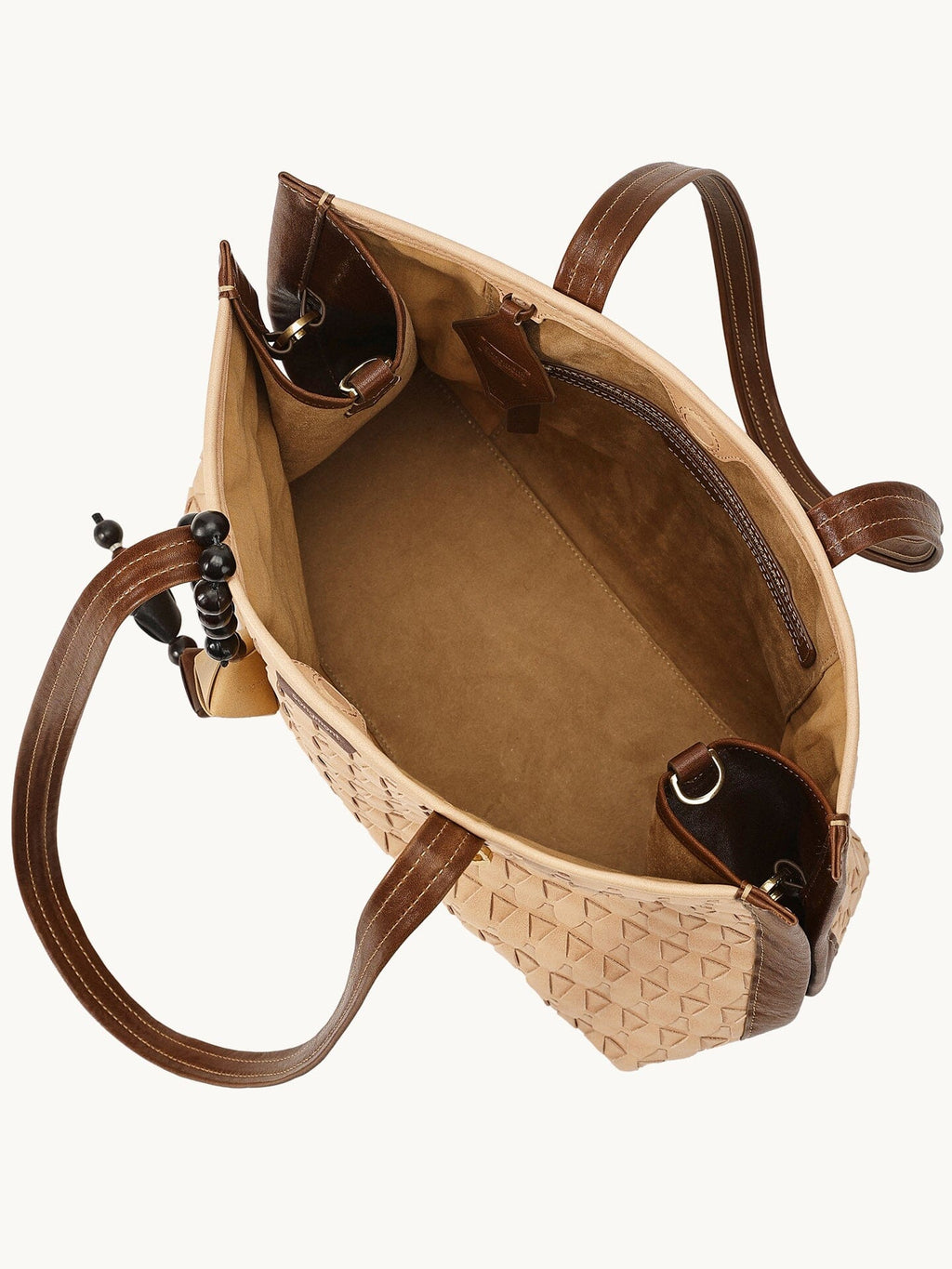 Songmont Small Lattice Tote Sulfur - interior view
