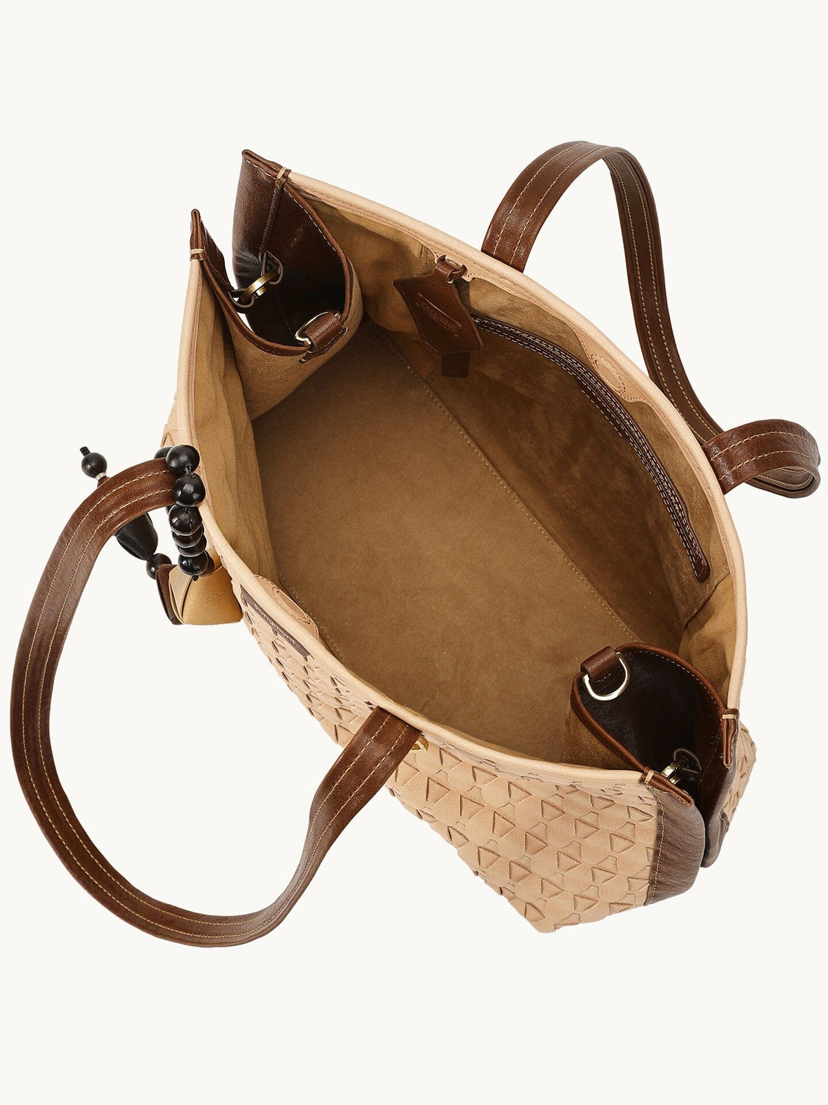 Songmont Small Lattice Tote Sulfur - interior view