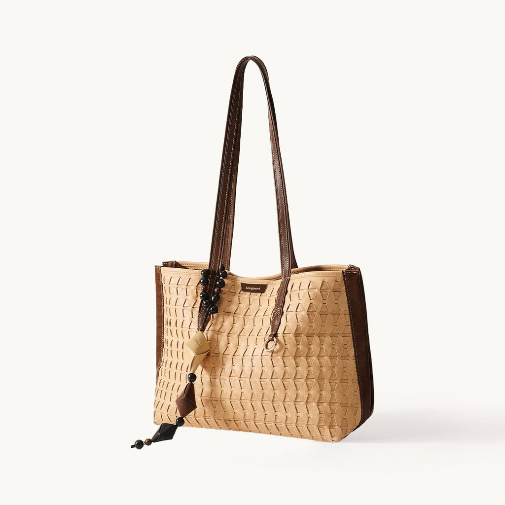 Songmont Small Lattice Tote Sulfur - front view