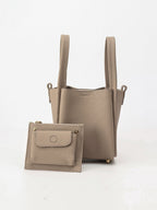 Songmont Small Song Bag Cream Apricot - with the matching leather pouch
