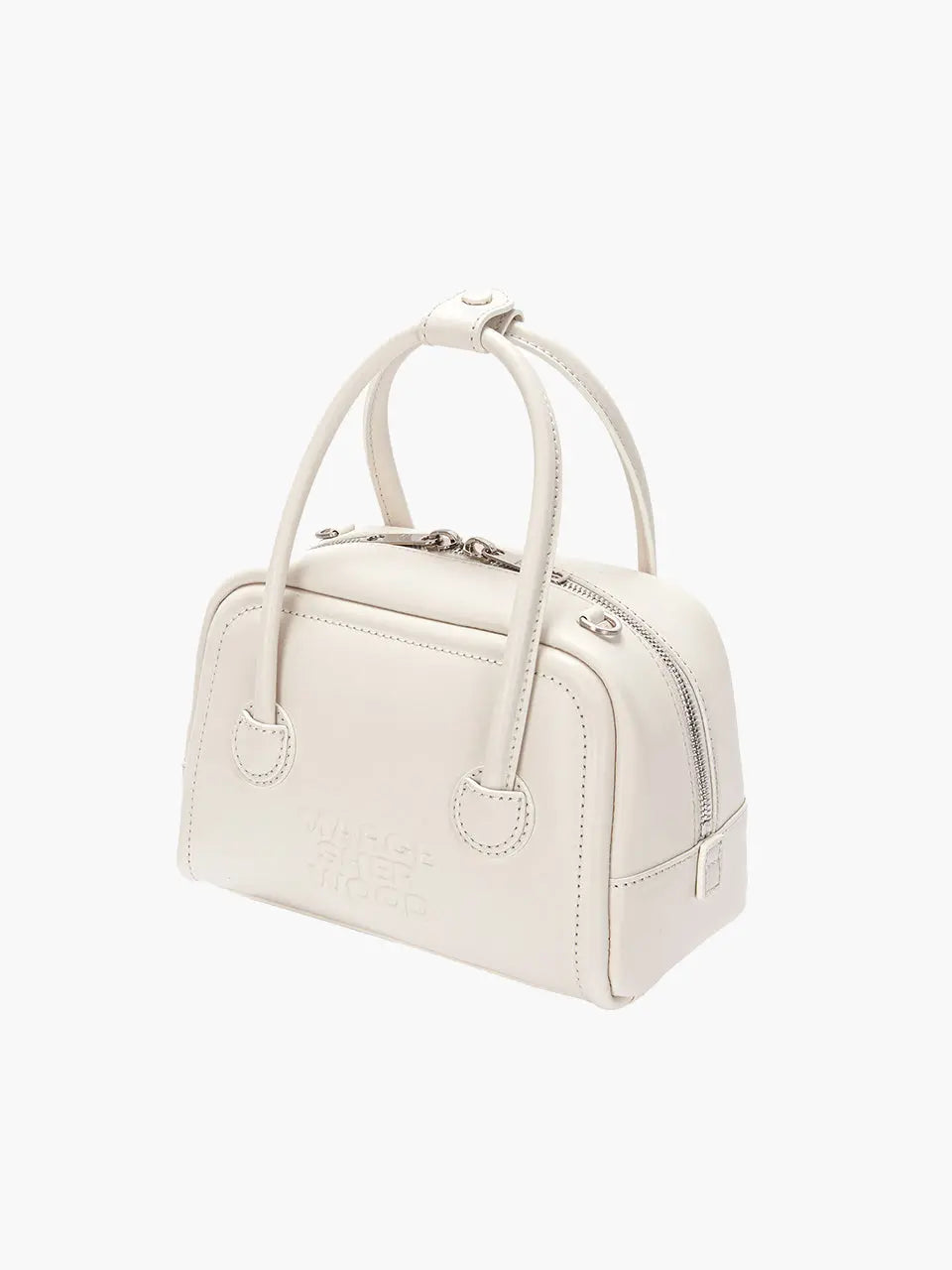 MARGESHERWOOD Soft Tote Mini Bag in Cream Plain leather