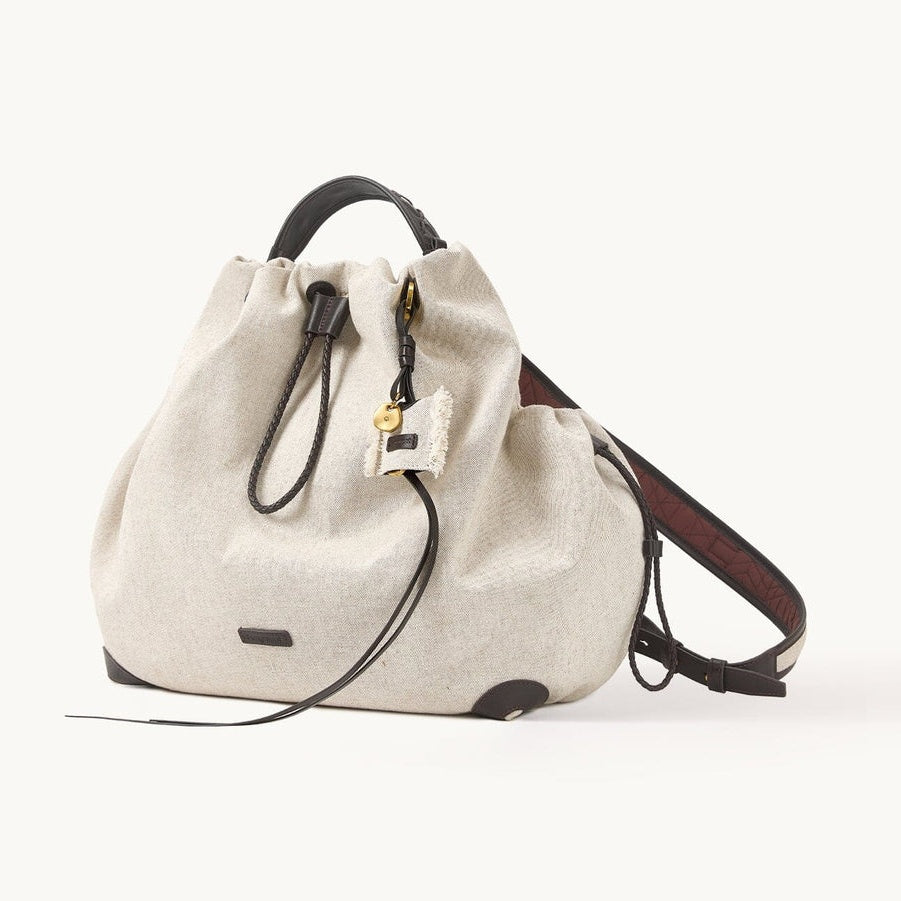 Songmont Medium Gather Backpack Set Canvas - front view with strap