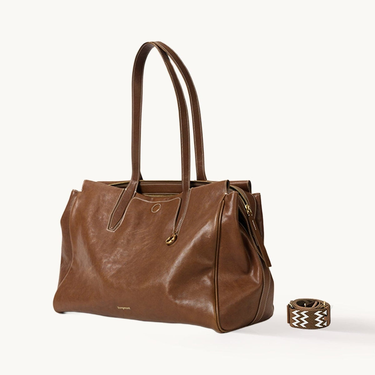 Songmont Medium Yore Duffle Bag Sandal - front view with woven strap