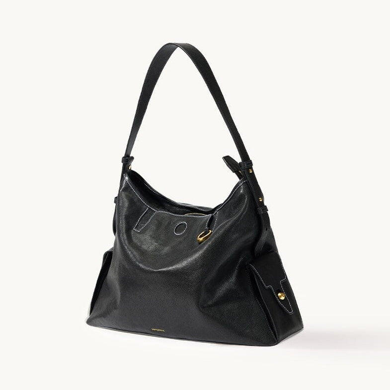 Songmont Medium Yore Hobo Bag Onyx front view