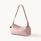 Songmont Mini Yore Camera Bag Peach - blush pink crossbody with shoulder strap, front view
