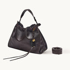 Songmont Small Gather Bag Ebony - front view with strap